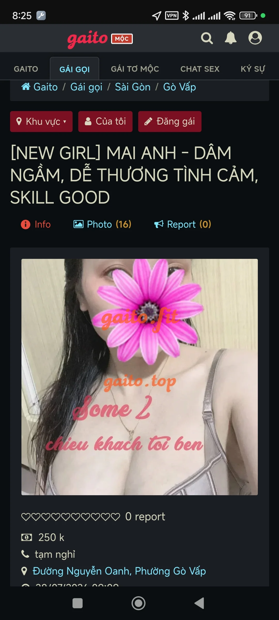 Tìm thông tin em Mai Anh gò vấp